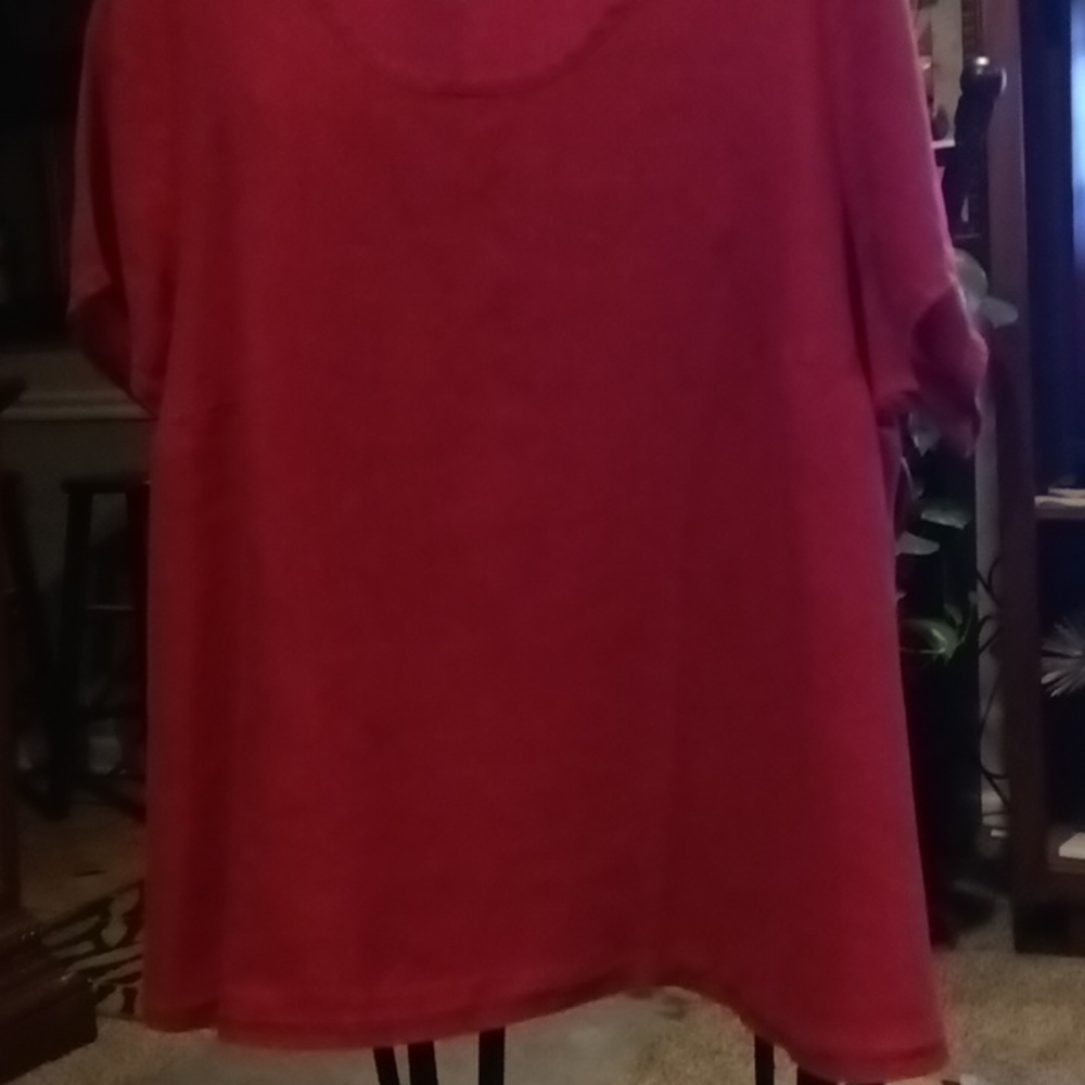 FINAL PRICE FLAX s/s blouse with flared hem & rounded neckline Size 1G - Picture 6 of 7